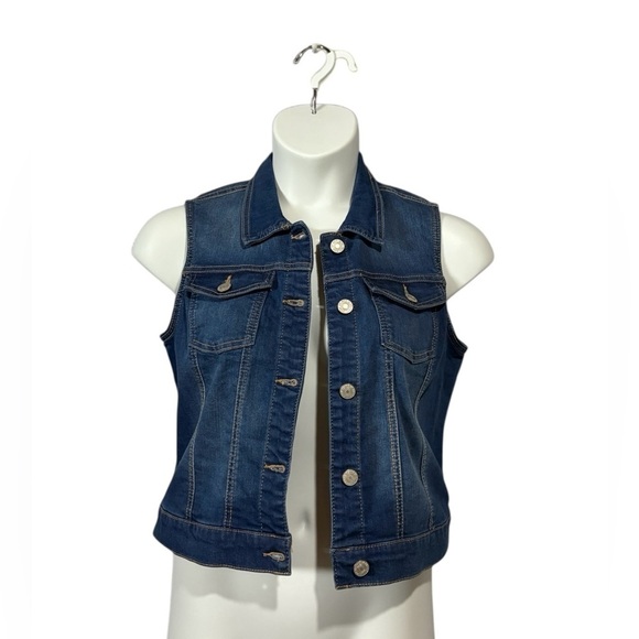 NEW, Wax Jean, Denim Vest, Size L, Perfect for Layering, Blue - Picture 4 of 9